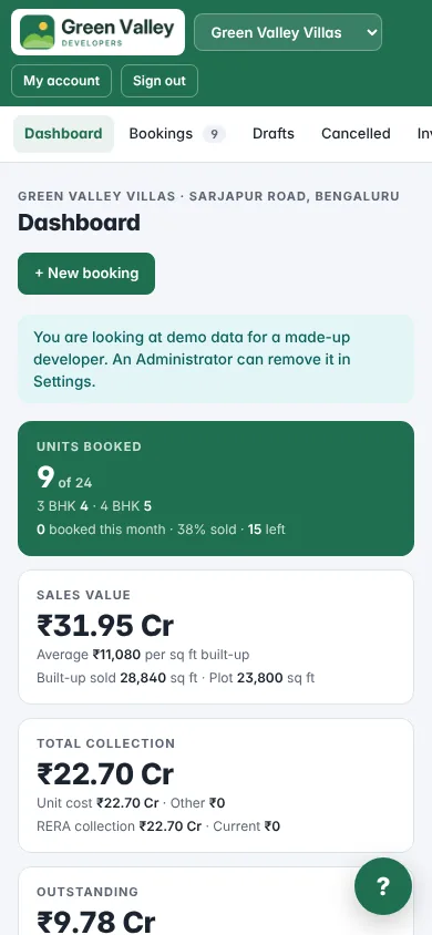 Ray Vault CRM on a phone